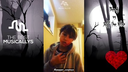 Bendy VS Jeff the Killer - Battle Musical.ly Cosplay - Go.. TO.... SLEEP