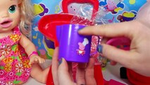 Massinha de modelar Playdoh fazendo COMIDINHA PARA BABY ALIVE Maleta Peppa Pig Play Doh Doll Boneca