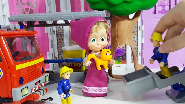 Feuerwehrmann Sam Fireman Sam help masha catch a cat Itfaiyeci sam ve Maşa kedi Mascha
