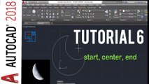 Autocad 2018 arc command tutorial - types of arc in autocad 2018