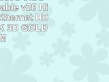 Mokao Braided Ultra HD HDMI Cable v20 High Speed  Ethernet HDTV 2160p 4K 3D GOLD 5M