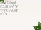 DLAND 3 in 1 Thunderbolt Port Mini Displayport To HDMI DVI VGA Display Port Adapter Cable