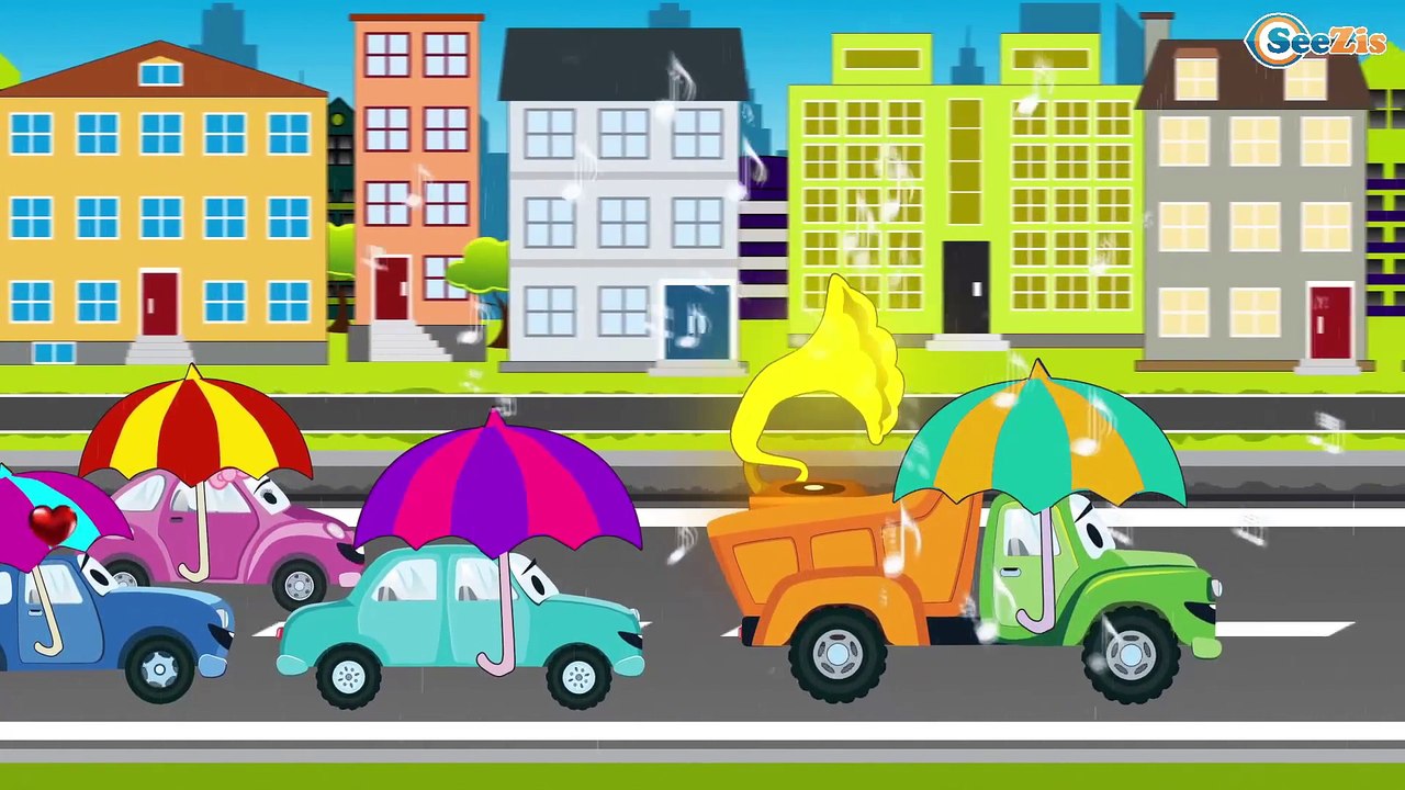 The Big Red Truck working hard in the City - Cartoons for children - Cars & Trucks for Kids