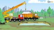 Excavator, Truck, Tow Truck and Crane in Truck City | Trucks cartoons for children Part 4
