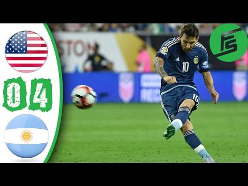 United States vs Argentina 0-4 Highlights & Goals - Copa America 2016