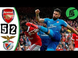 Arsenal vs Benfica 5-2 - Highlights & Goals - 29 July 2017