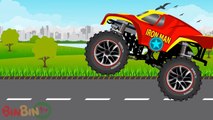 Police Car and Iron Man Vs Venom - Monster Trucks For Kids - Street Vehicles For Children Videos