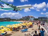 Maho Beach  before and after, Hurricane Irma on Sint Maarten, Princess Juliana International Airport