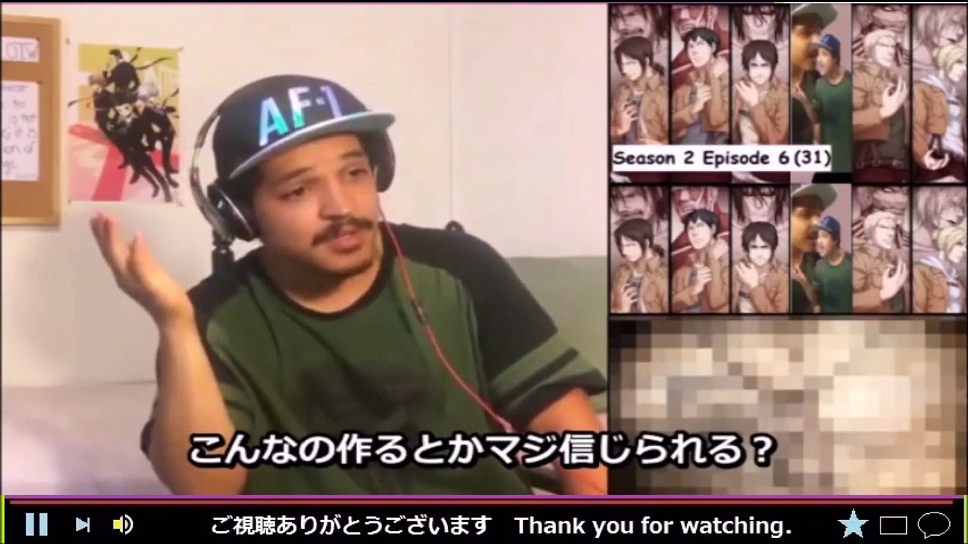 日本語字幕 進撃の巨人 2期6話 シークバー移動で混乱 Live Reaction 海外の反応 Video Dailymotion