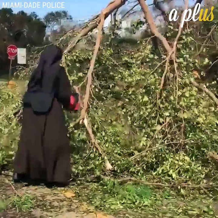 Chainsaw-Wielding Nun Helps Cleanup After Hurricane Irma