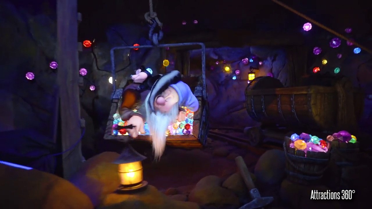 [4K POV] Shanghai Disneyland Seven Dwarfs Mine Train Coaster Ride at Night