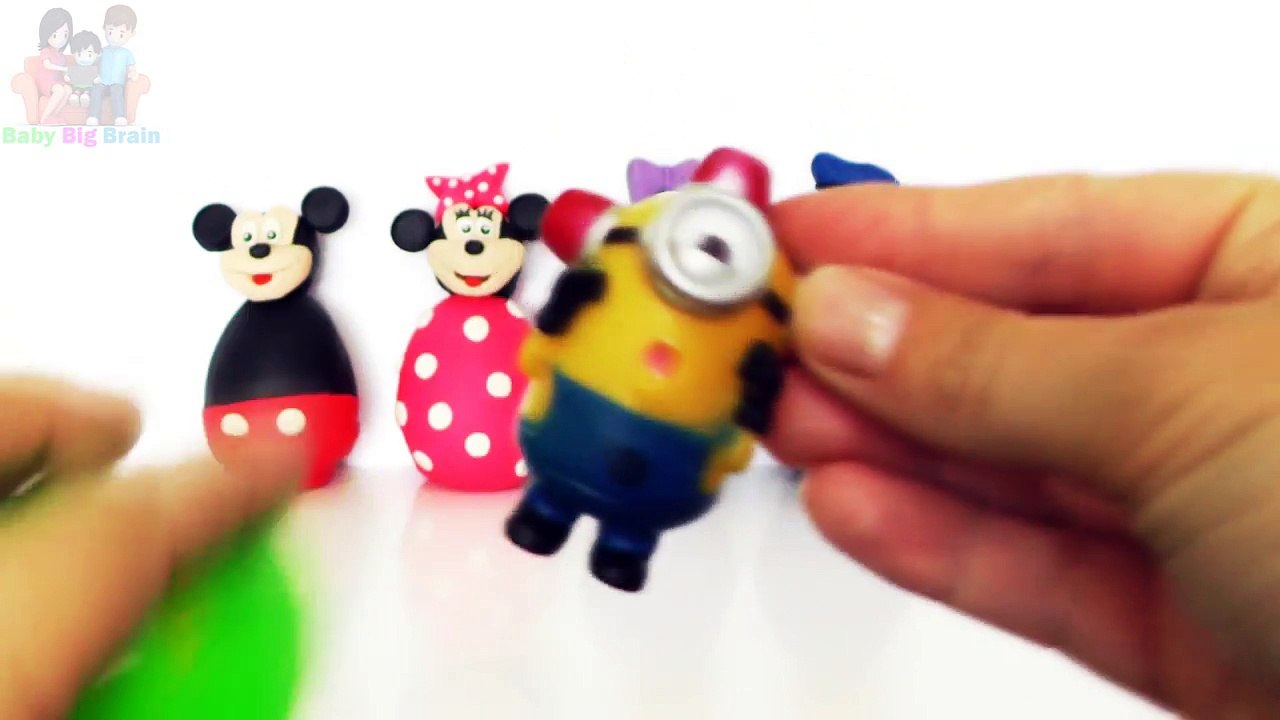 Mickey Mouse Play Doh Surprise Eggs Masha & The Bear Ice Age Minions