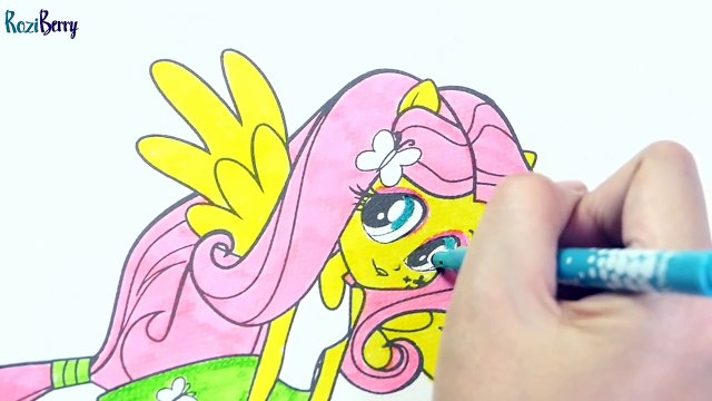 My little pony coloring book MLP EG coloring pages for kids Equestria girls Fluttershy