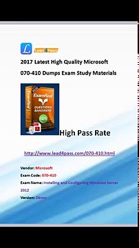 [2017 Latest Questions] 070-410 Dumps High Quality Microsoft Exam Training Materials