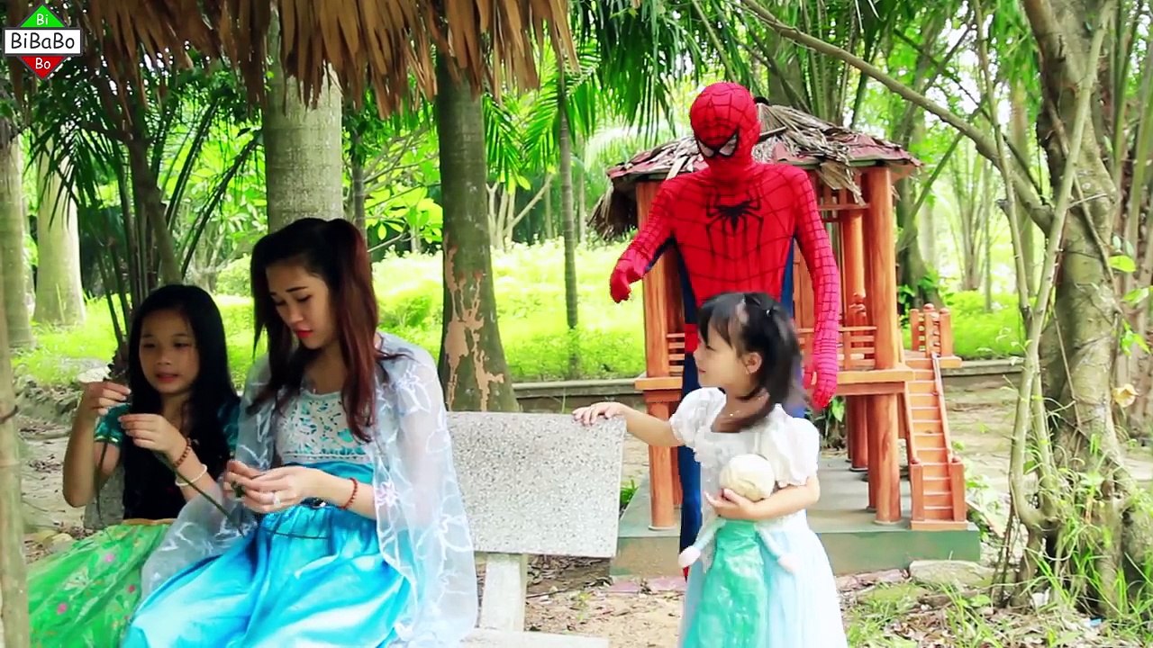 Spiderman & Frozen Elsa & Anna Family fun Do exercise With lively music