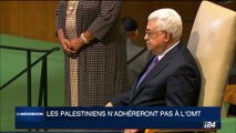 Les Palestiniens renoncent à adhérer à l’OMT