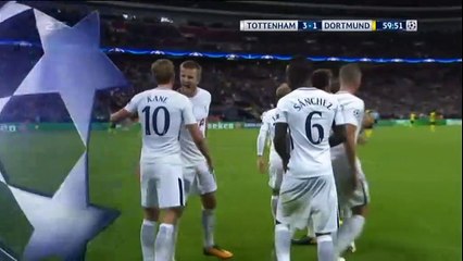 3-1 Harry Kane Goal Tottenham 3-1 Borussia Dortmund - 13.09.2017