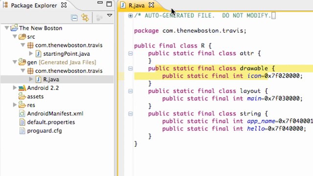 Android Application Development Tutorial - 5 - Overview of Project and Adding Folders