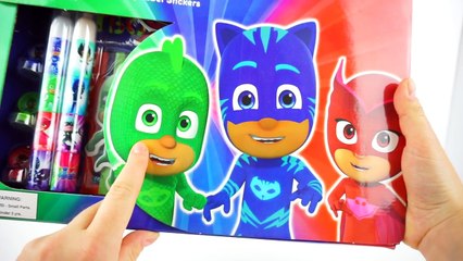 PJ MASKS STAMP STICKER and PLAY Activity Set for KIDS with OWLETTE CATBOY GEKKO
