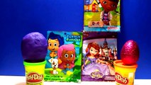 BUBBLE GUPPIES Surprise EGGS Surprise bags Disney PLAY DOH Doc McStuffins Princess Sofia Dora