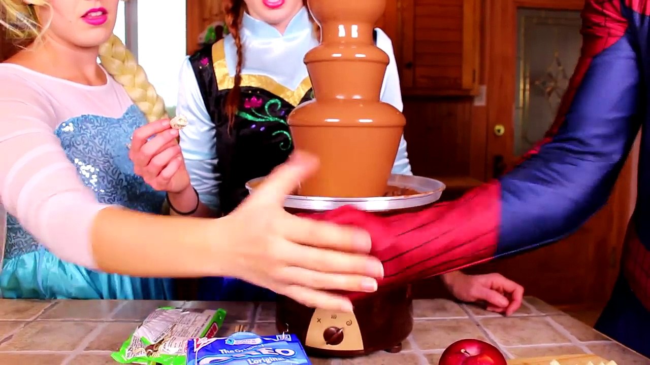 Frozen Elsa & Anna LIPSTICK CHALLENGE! w/ Spiderman Joker Maleficent Candy! Superhero Fun
