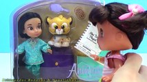 Dora Aventureira Baby boneca Jasmine Aladdin Mini Doll PlaySet Disney Animators Collection Kids Toy
