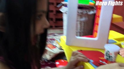 Evil McDonalds Giant Doll ATTACKS Bad Baby Minnie and Daddy Freak