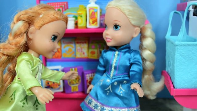 Anna And Elsa Toddlers Bully Pukes! - Annas Temper Tantrum At Grocery Store! Part 2