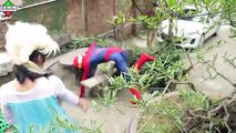 Superman Game Hide and Seek vs Frozen Elsa and Anna Tinkerbell Spiderman Pink Spidergirl x