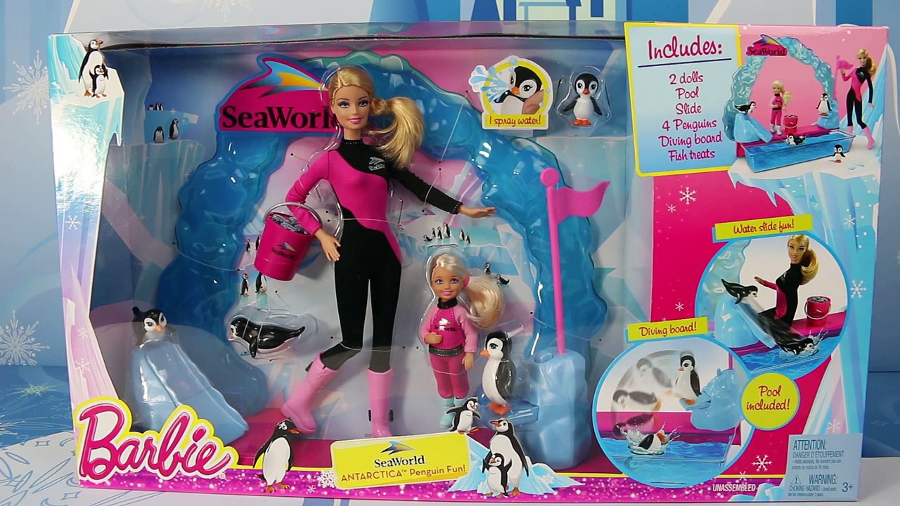 Barbie and Chelsea Seaworld Antartica Penguin Adventure Playset with  Frozens Anna Elsa Olaf Dolls – Видео Dailymotion