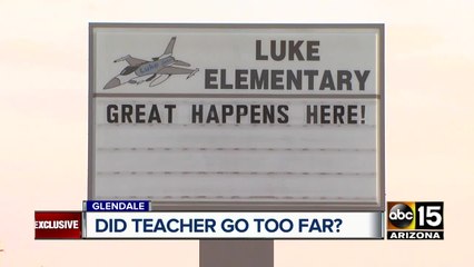 Mom claims Glendale teacher put rowdy students outside as punishment