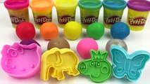 Learn Colors Play Doh Balls Hello Kitty Elephant Peppa Pig Butterfly Fun & Creative for Ki