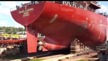 놀라운 중장비의 세계 대형 선박 출시| Tu Bao