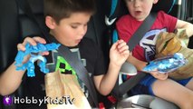 McDonalds Drive-Thru Toys! Happy Meal in the Car + Family Fun HobbyKidsTV