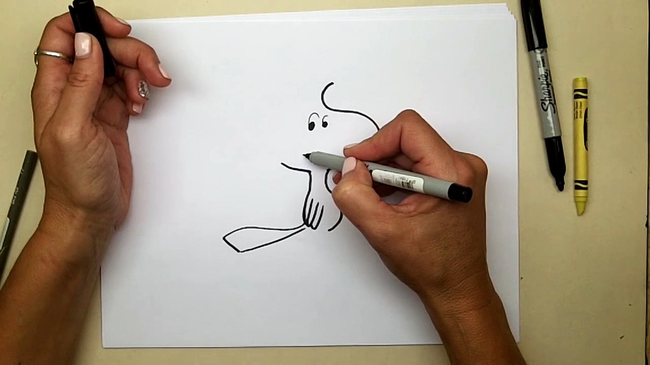 How To Draw Woodstock from the Peanuts - quick step by step lesson - Easy! | DoodleDrawArt!