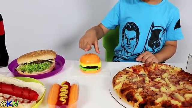 SURPRISE Real FOOD Vs GUMMY Kids Fun Challenge Giant Candy Sweets Yummy Food Tasting Game