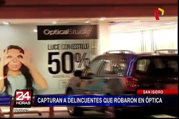 San Isidro: serenos capturan a delincuentes que robaron lentes valorizados en 3 mil soles