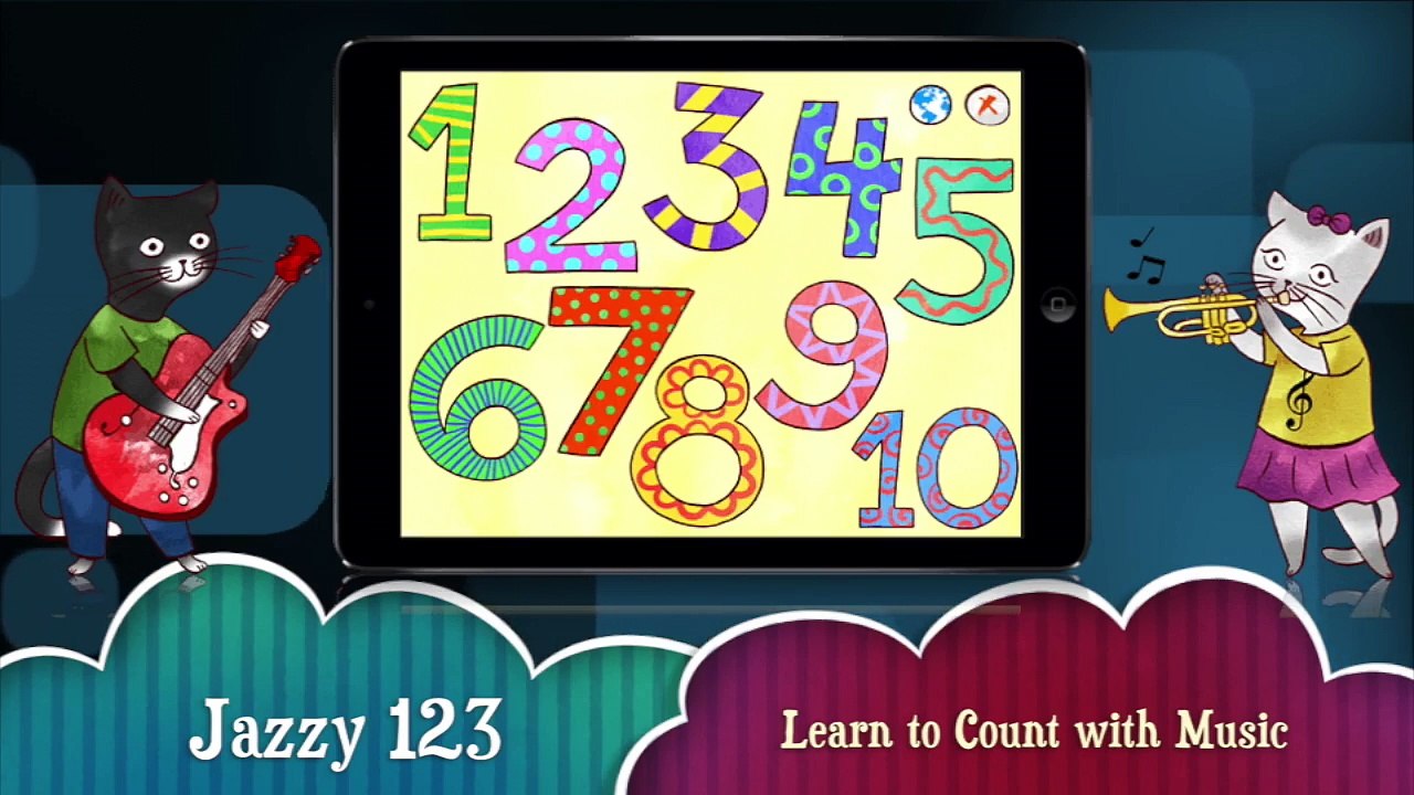 Jazzy 123 - Learn to Count with Music - iPad app demo for kids - Ellie