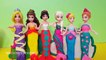 PLAY DOH Sparkle dresses Disney Princesses Magiclip dolls Elsa Anna Cinderella Glitter Gli