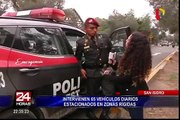 San Isidro: a diario intervienen 65 vehículos estacionados en zonas rígidas