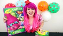 Coloring Cooper & Fuzzbert Trolls GIANT Coloring Book Crayons | COLORING WITH KiMMi THE CLOWN