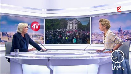 Code du travail : Marine Le Pen estime que l'exécutif veut créer des "contrats de mercenariat"