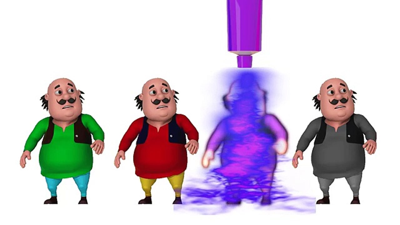 Learn colors with Motu Patlu transfiguration for children - Cartoon Motu Patlu in Hindi