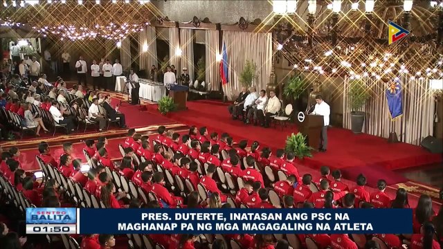 SPORTS BALITA: Pres. Duterte, inatasan ang PSC na maghanap pa ng mga magagaling sa atleta