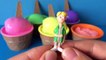 Learn Colors with Clay Slime Ice Cream Surprise Cups, Finding Dory, Santa, Angel, Kinder E