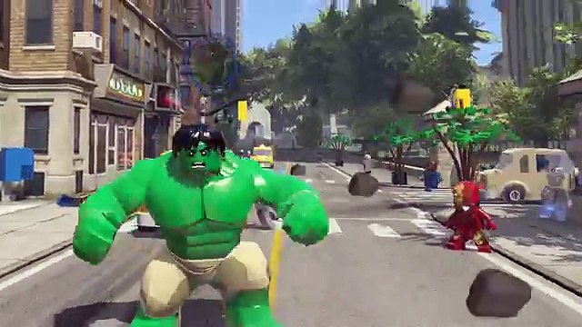 The Wheels on the Bus with Lego Toys, Marvel Avengers & Spiderman Nursery Rhymes | Marvel