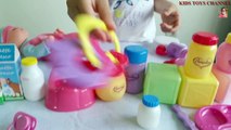 Girl playing with baby dolls. Bath time and eathing time. Funny video from KIDS TOYS CHANNEL