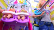 Barbie Babysitting Baby Twins Color Change Water Bath Play Video Babysitter Playset Cookieswirlc