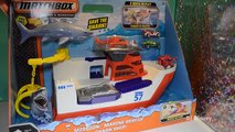 Matchbox Car-Go Shark Ship Gets Stuck in Iceberg Needs Rescue Toy Review
