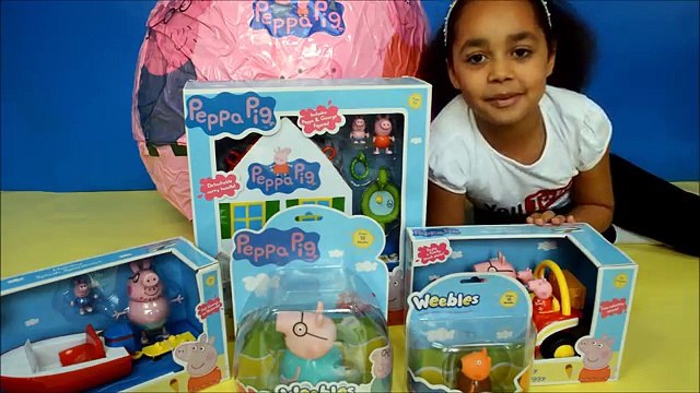 GIANT PEPPA PIG SURPRISE EGG TOYS Biggest Toy Eggs Surprises TreeHouse George DaddyPig Hol